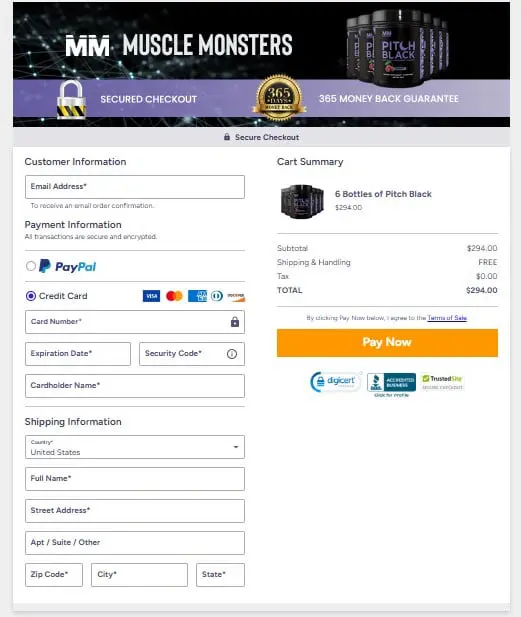 Pitch Black Checkout