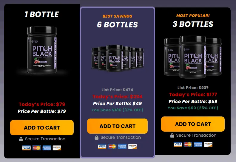 Pitch Black Discount Price